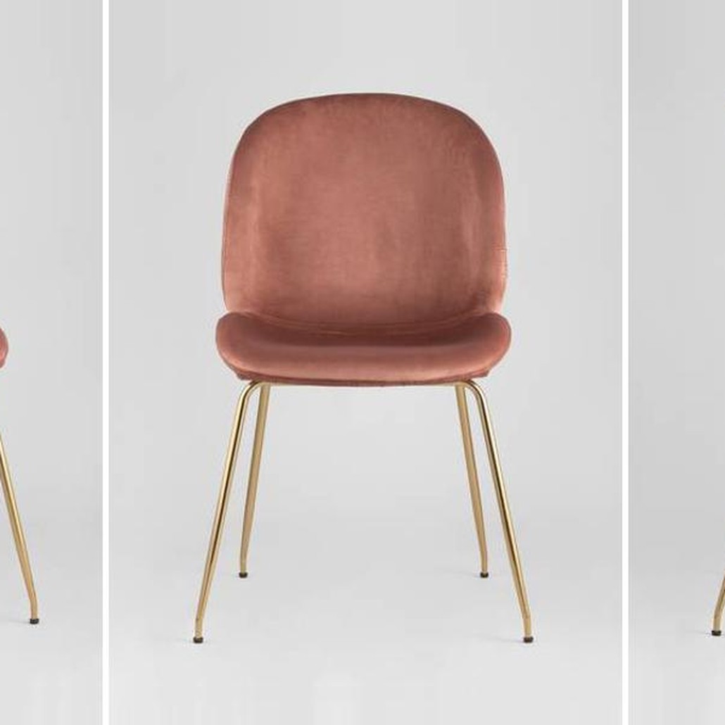 Стул Пыльно-Розовый Велюр Vendramin Chair