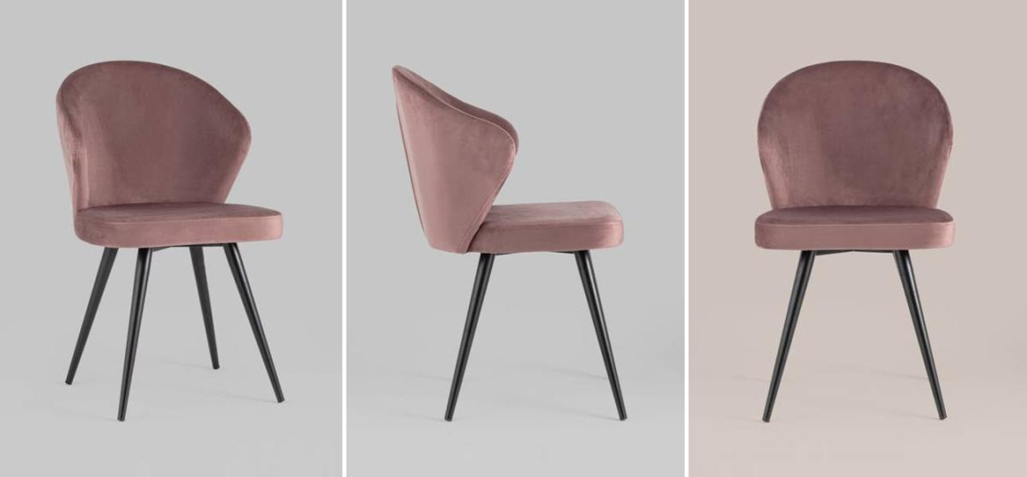 Стул Розовый Бархат Volante Chair