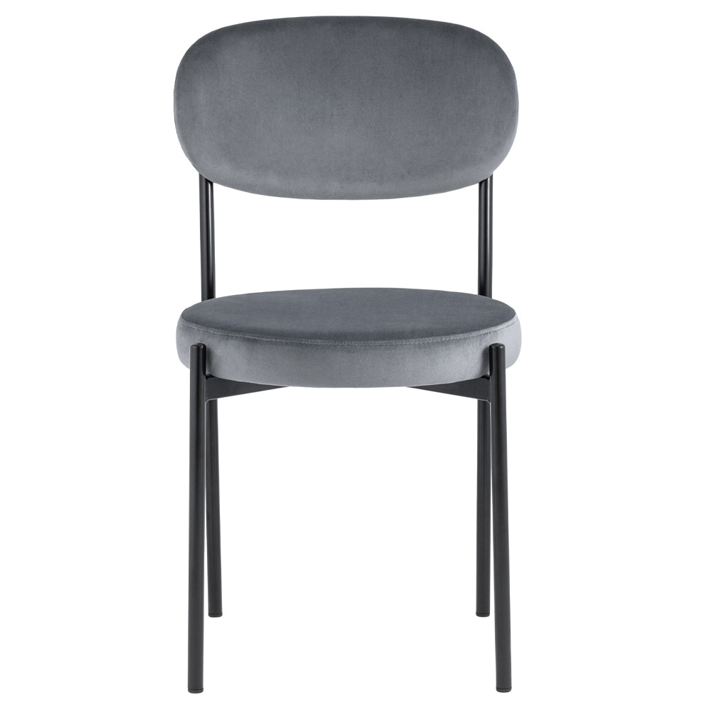 Стул с круглым сиденьем на металлическом основании ALFIE CHAIR Grey