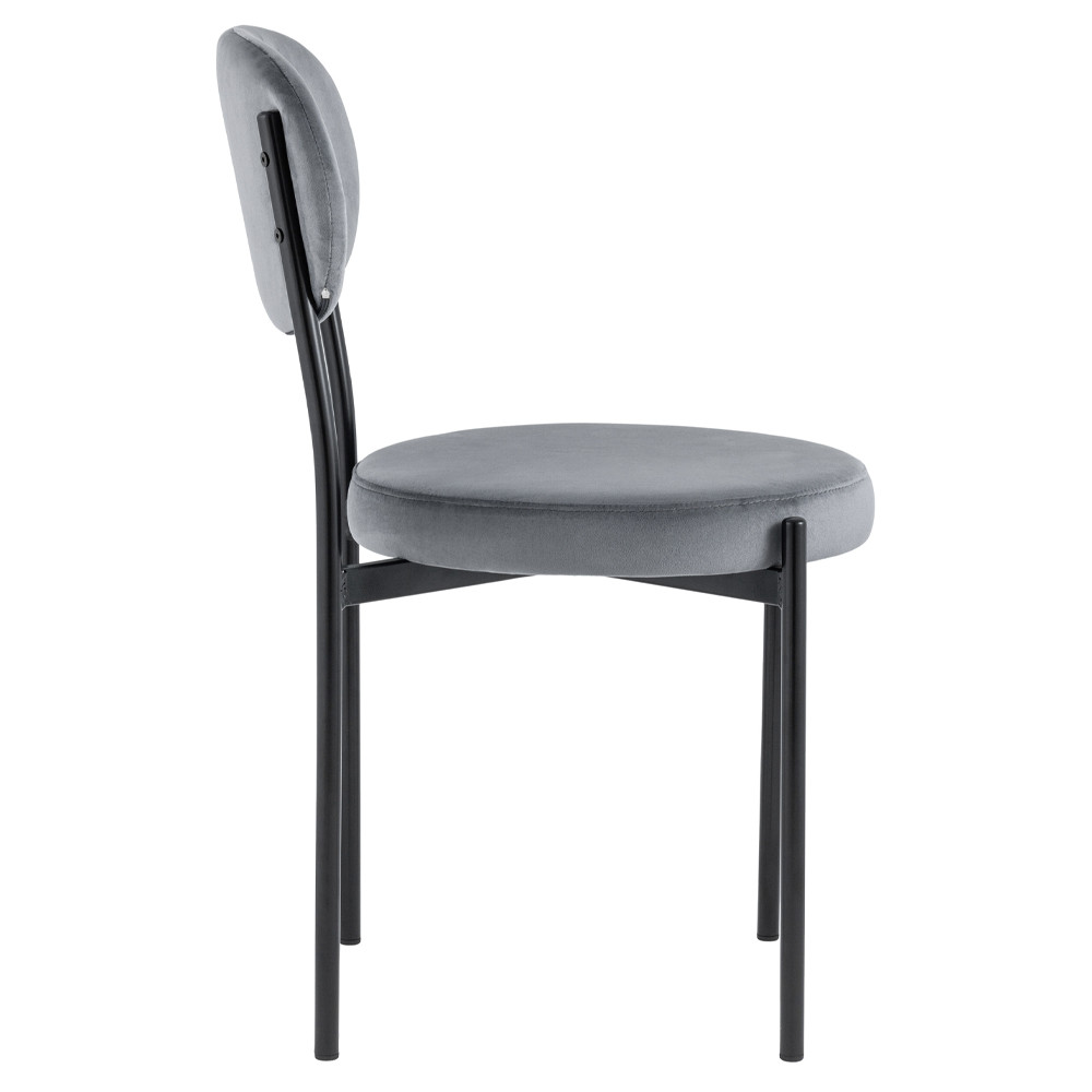 Стул с круглым сиденьем на металлическом основании ALFIE CHAIR Grey