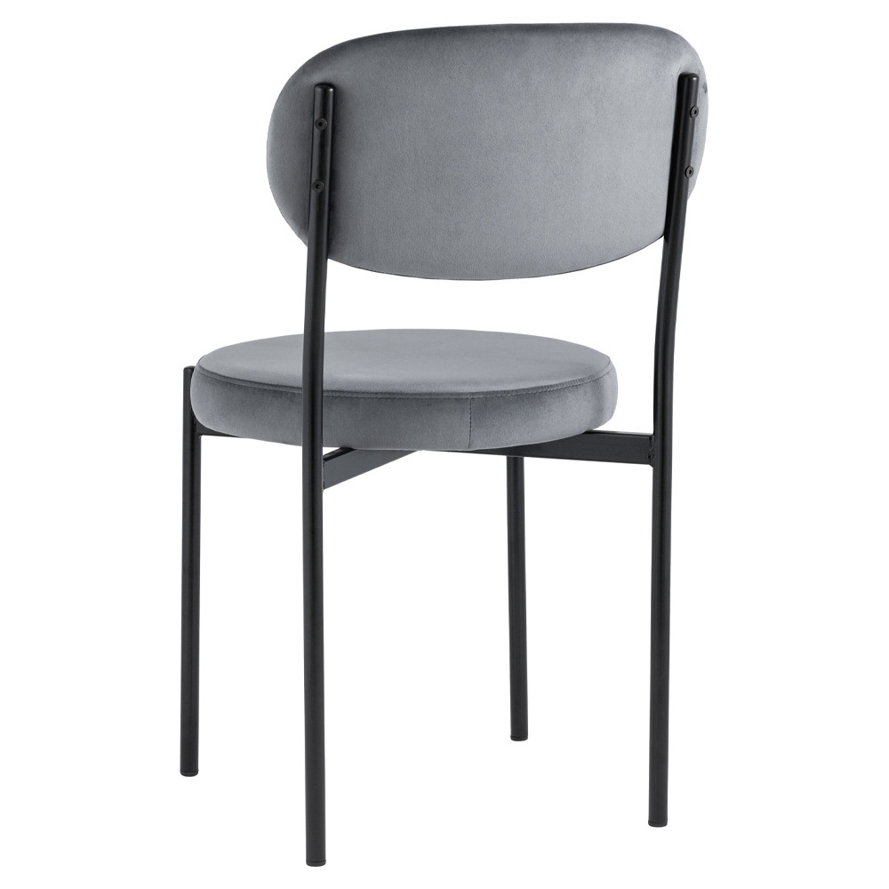Стул с круглым сиденьем на металлическом основании ALFIE CHAIR Grey