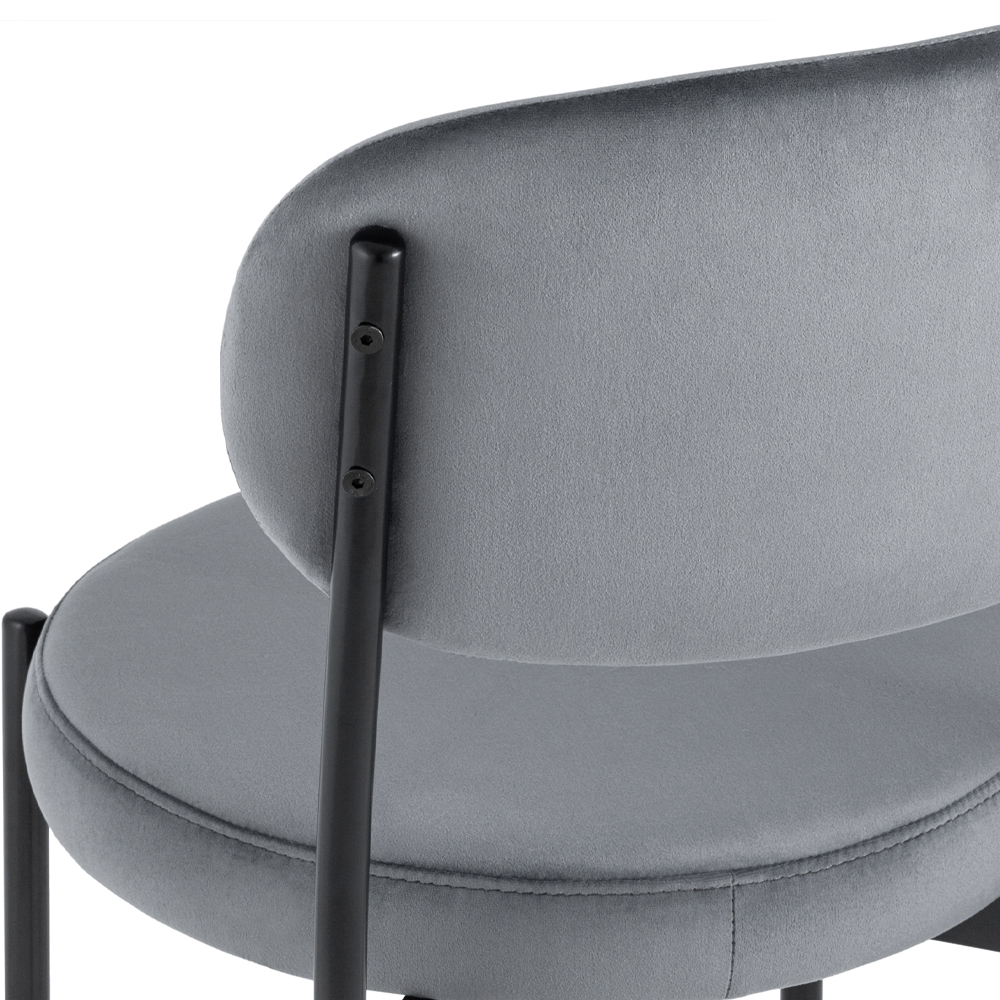 Стул с круглым сиденьем на металлическом основании ALFIE CHAIR Grey