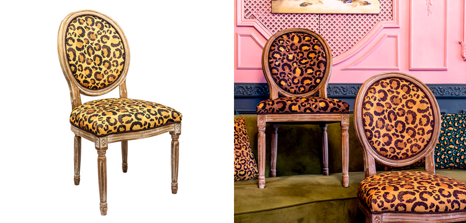 Стул с леопардовым принтом Wild animals Light