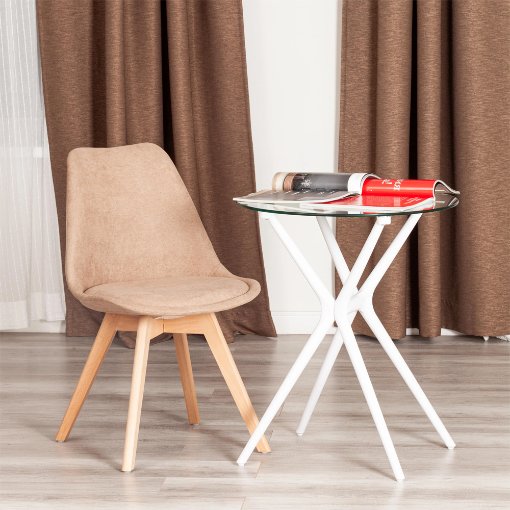 Стул с мягким бархатным сиденьем Chair Tulip