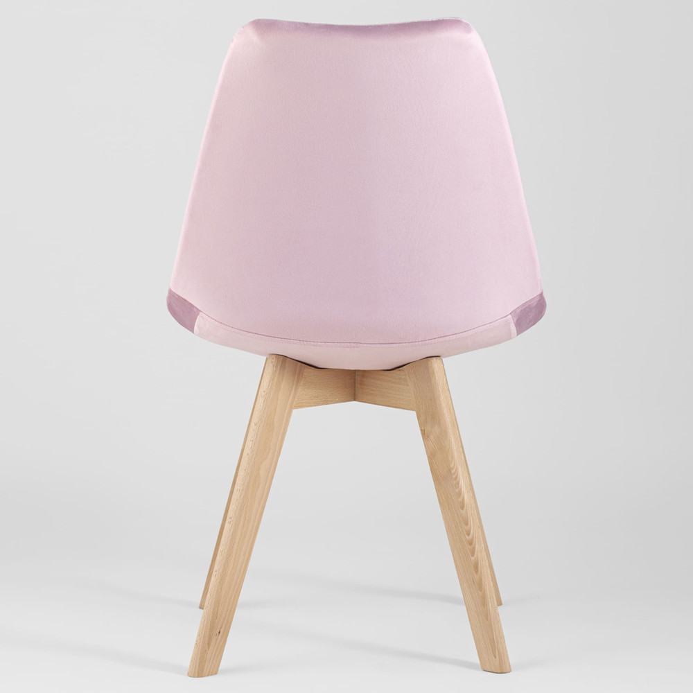 Стул с мягким велюровым сиденьем Arvika Pink