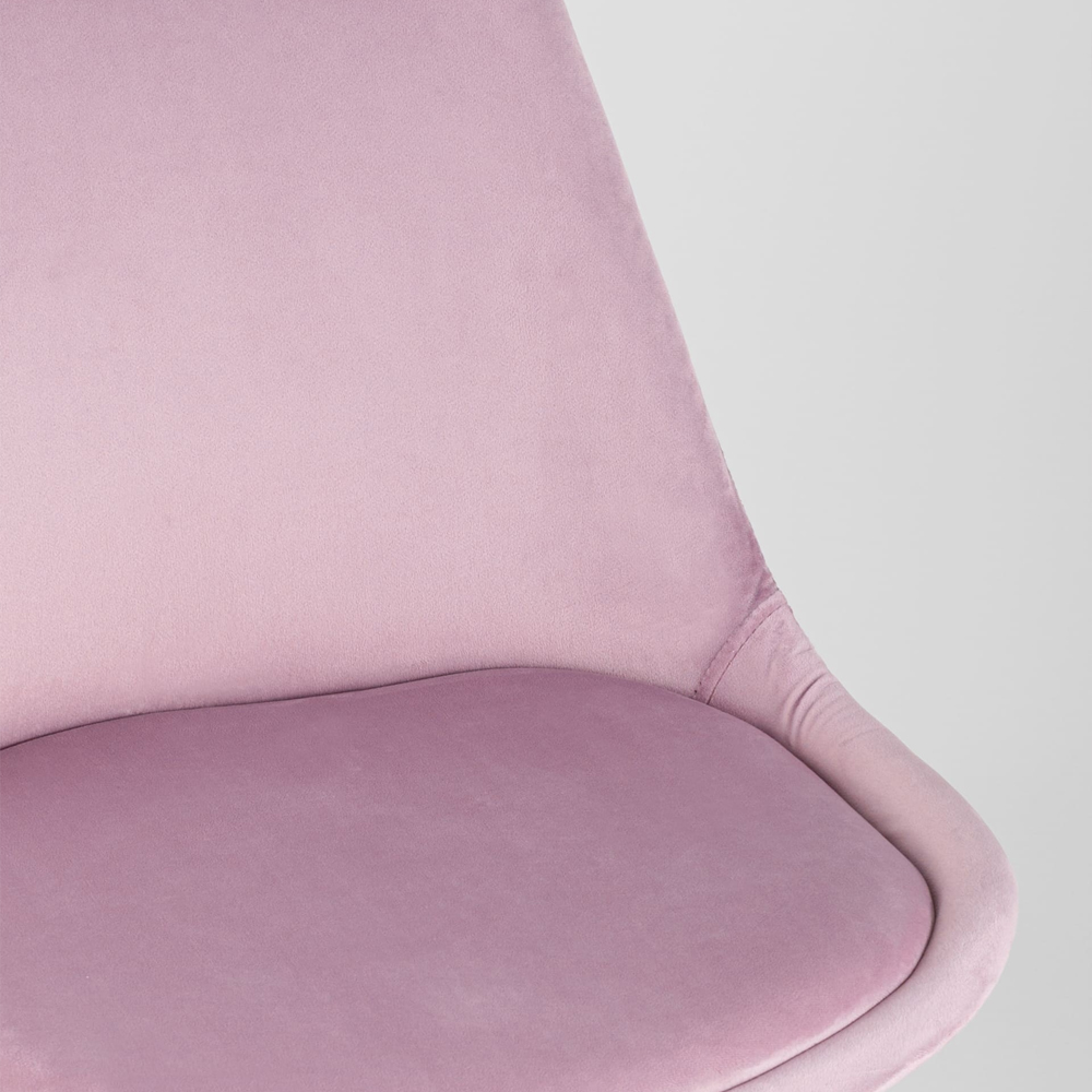 Стул с мягким велюровым сиденьем Arvika Pink