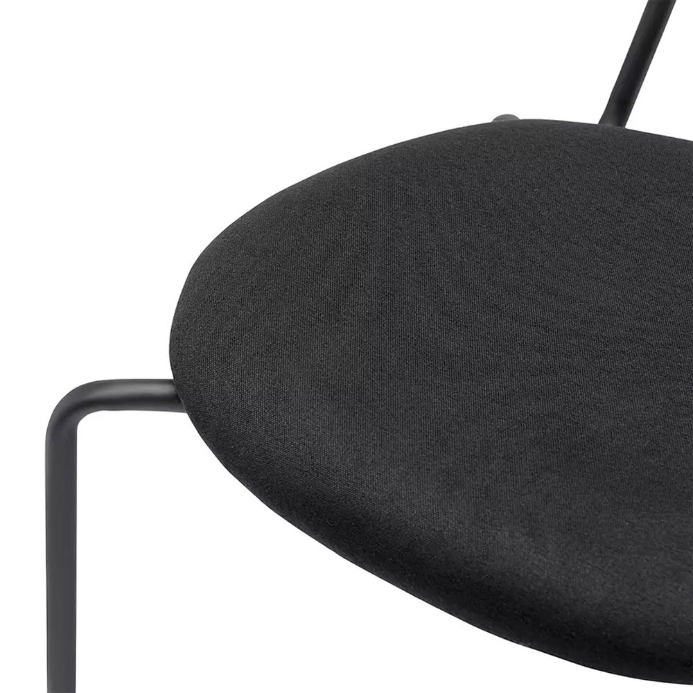 Стул с мягким сиденьем черный Stool Loft Black
