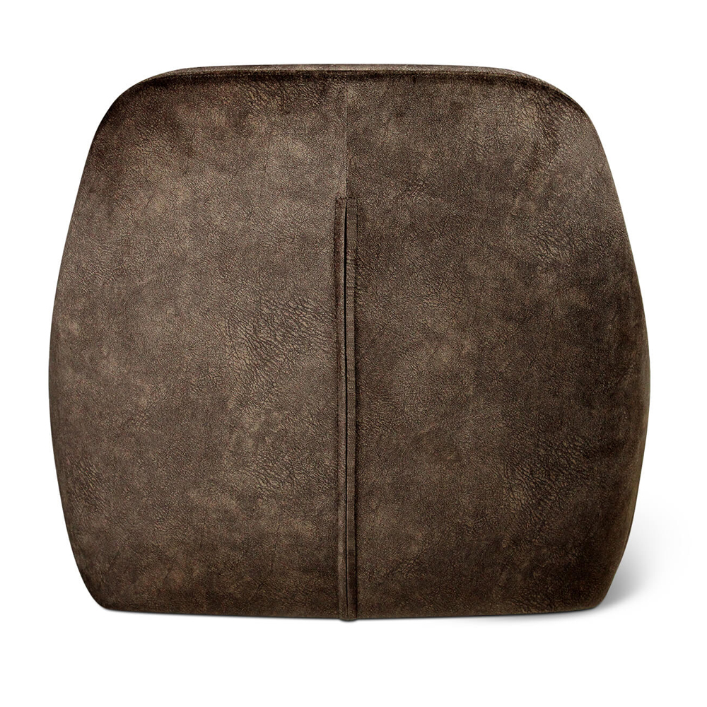 Стул с мягкой коричневой обивкой из велюра и подъемно-поворотным механизмом на черных колесиках Harper Brown