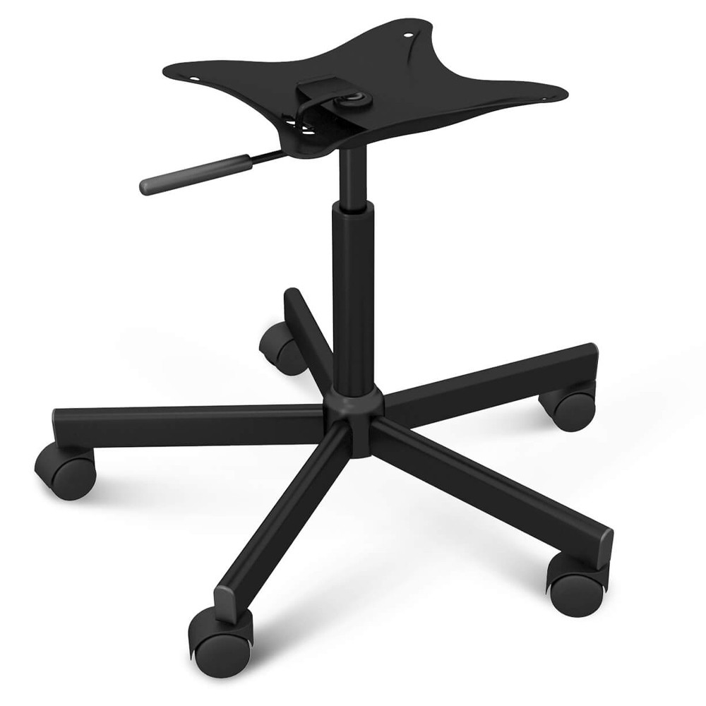 Стул с мягкой обивкой из велюра и подъемно-поворотным механизмом на колесиках Mason Green and Yellow