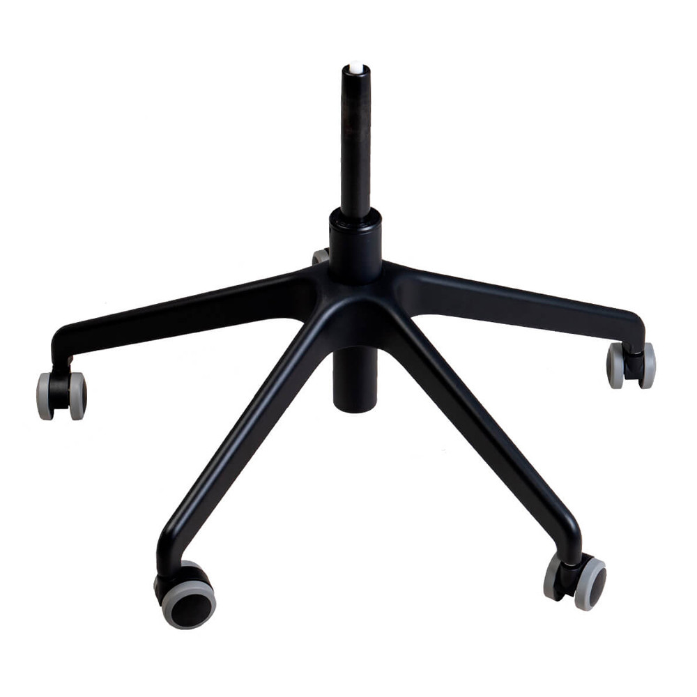 Стул с мягкой оранжевой обивкой из велюра и подъемно-поворотным механизмом на черных колесиках Harper Orange