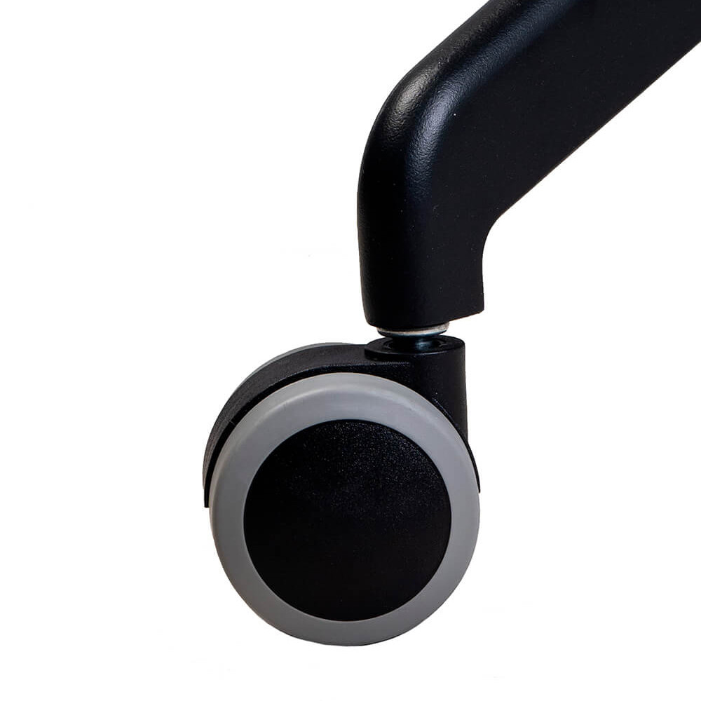 Стул с мягкой оранжевой обивкой из велюра и подъемно-поворотным механизмом на черных колесиках Harper Orange