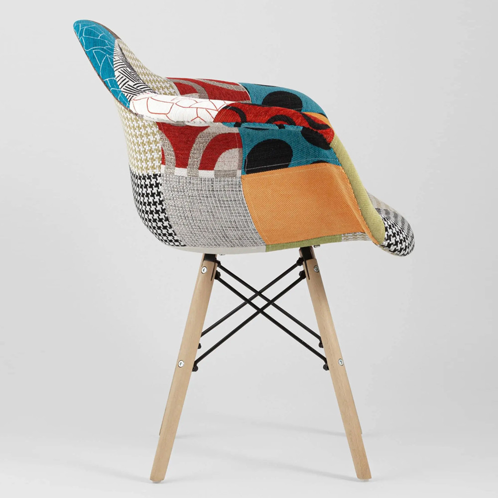 Стул с обивкой в стиле Patchwork