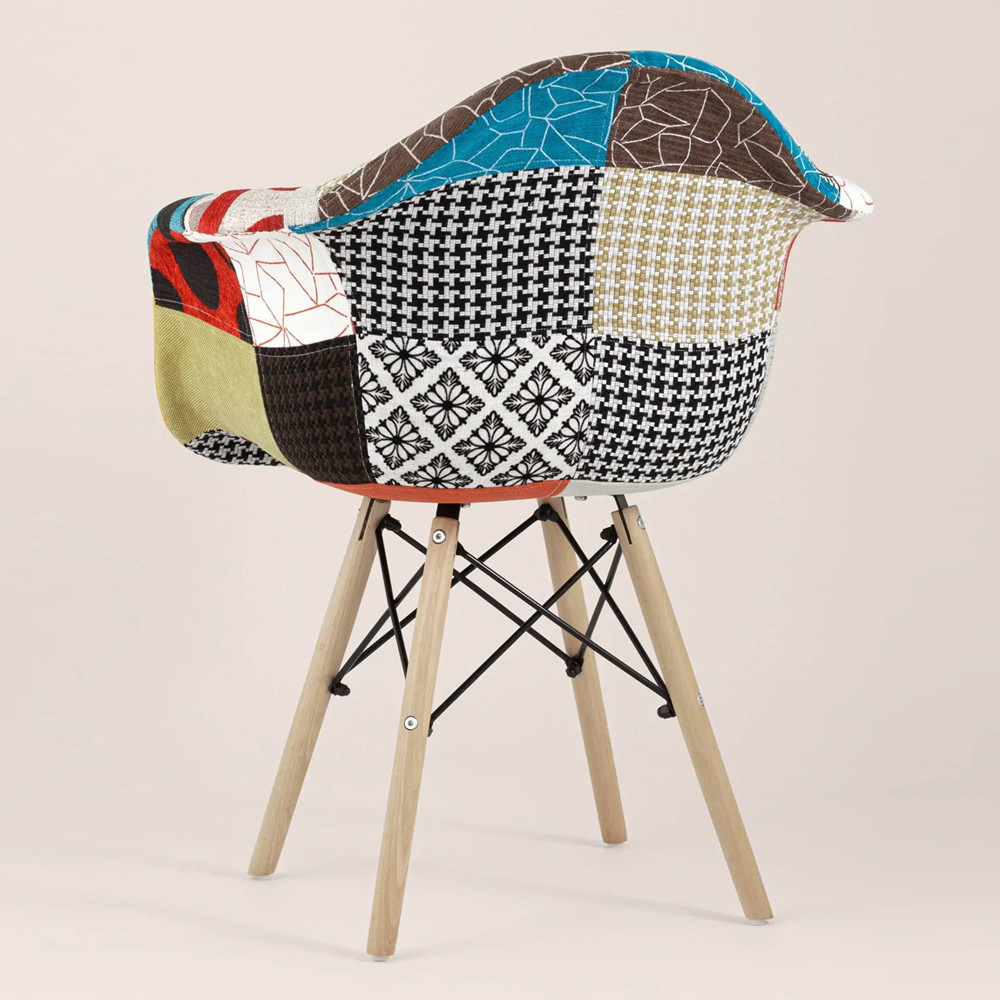 Стул с обивкой в стиле Patchwork