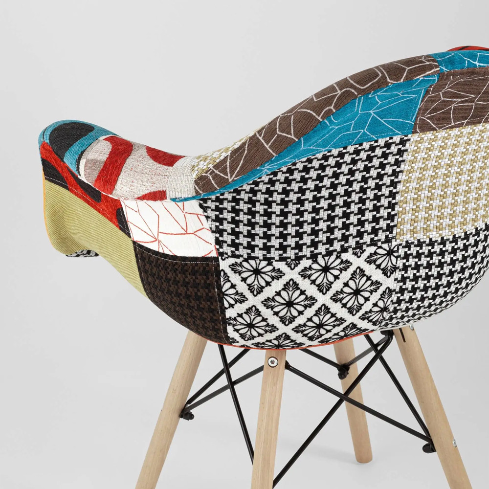 Стул с обивкой в стиле Patchwork