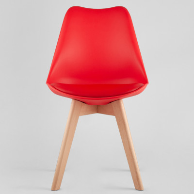 Стул с основой из пластика и мягким сиденьем Arvika Red