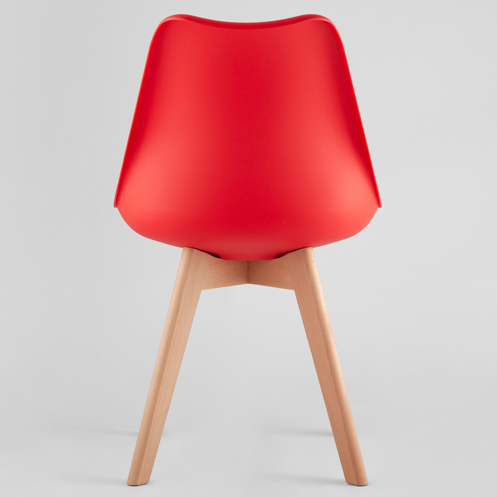 Стул с основой из пластика и мягким сиденьем Arvika Red