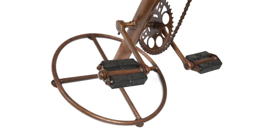 Стул с педалями от велосипеда Buffalo Leather Industrial Chair