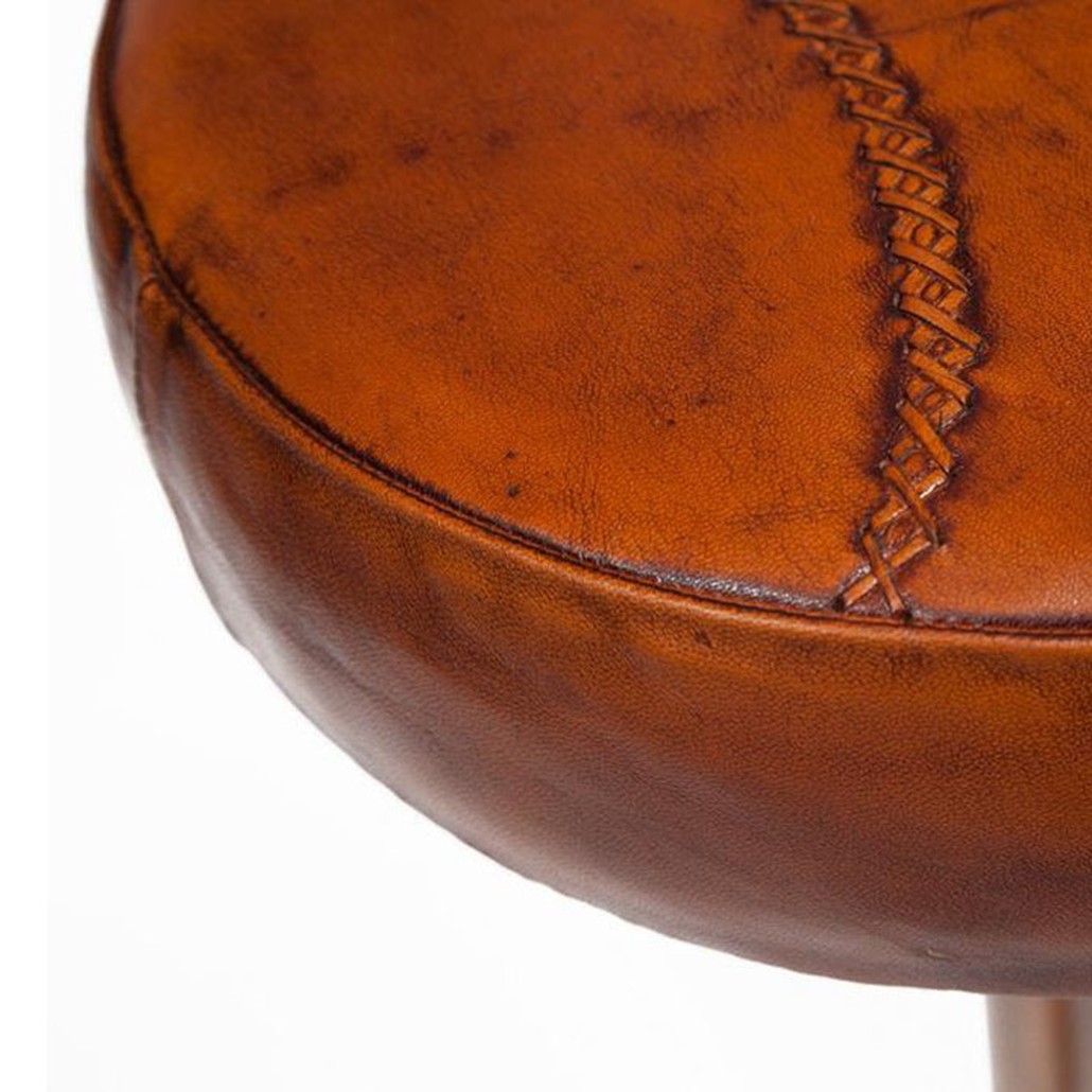 Стул с педалями от велосипеда со спинкой Buffalo Leather Industrial Chair