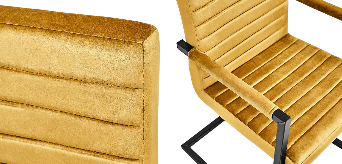 Стул с подлокотниками Dalak Stool yellow