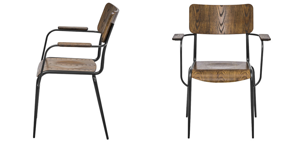 Стул с подлокотниками Joshua Loft Stool with armrests