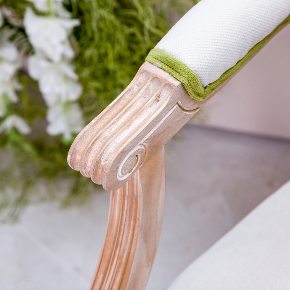 Стул с подлокотниками золотистый из бука с изображением птиц и цветов Blooming Birds