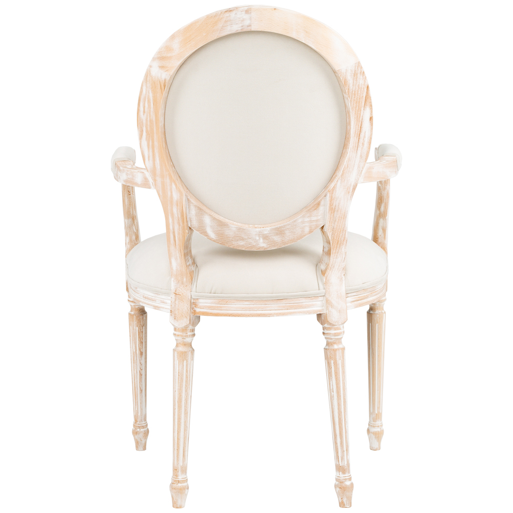 Стул с подлокотниками из массива бука бежевый Solid Luxury