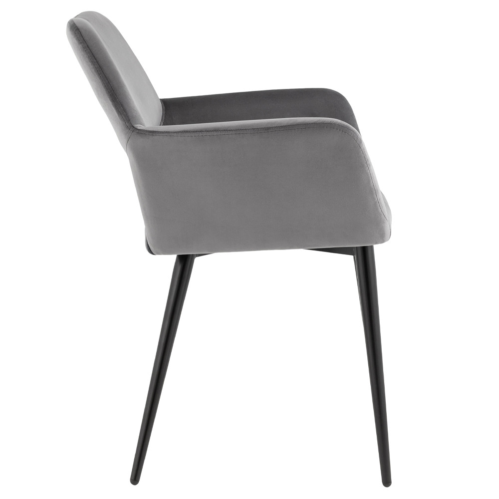 Стул с подлокотниками серый NEASAN STOOL