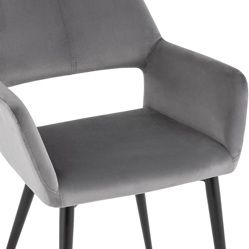 Стул с подлокотниками серый NEASAN STOOL