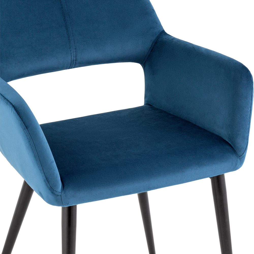 Стул с подлокотниками синий NEASAN STOOL