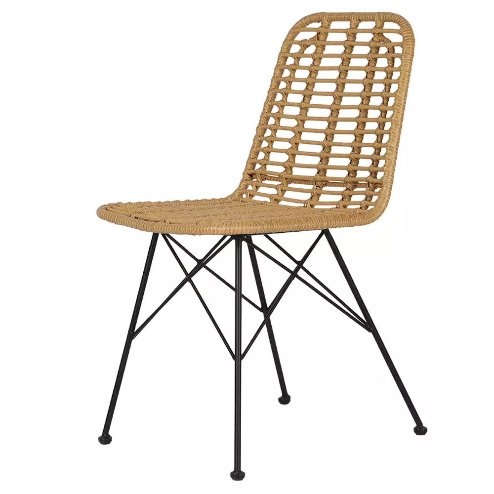 Стул с ротанговым плетением Wicker Stool без подлокотников