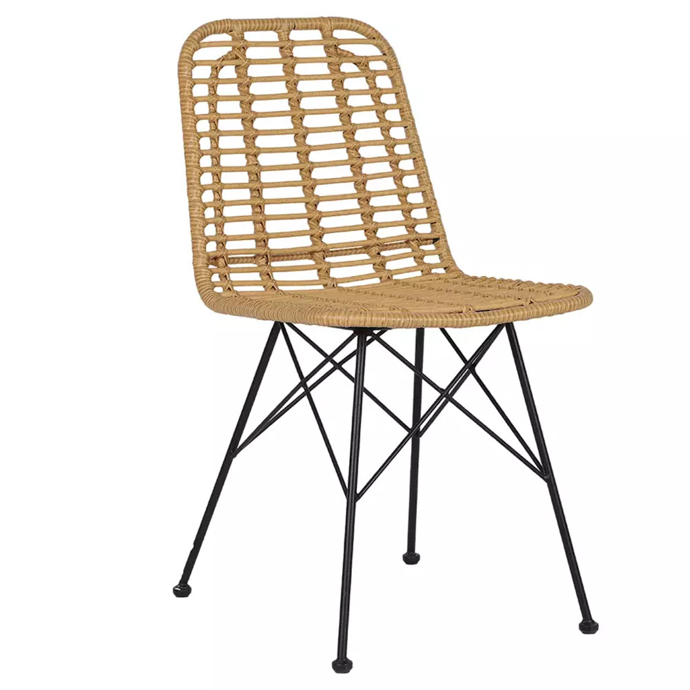 Стул с ротанговым плетением Wicker Stool без подлокотников
