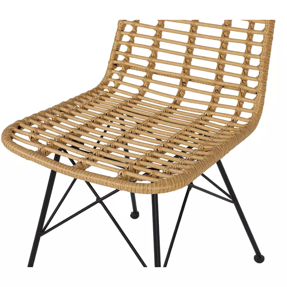 Стул с ротанговым плетением Wicker Stool без подлокотников