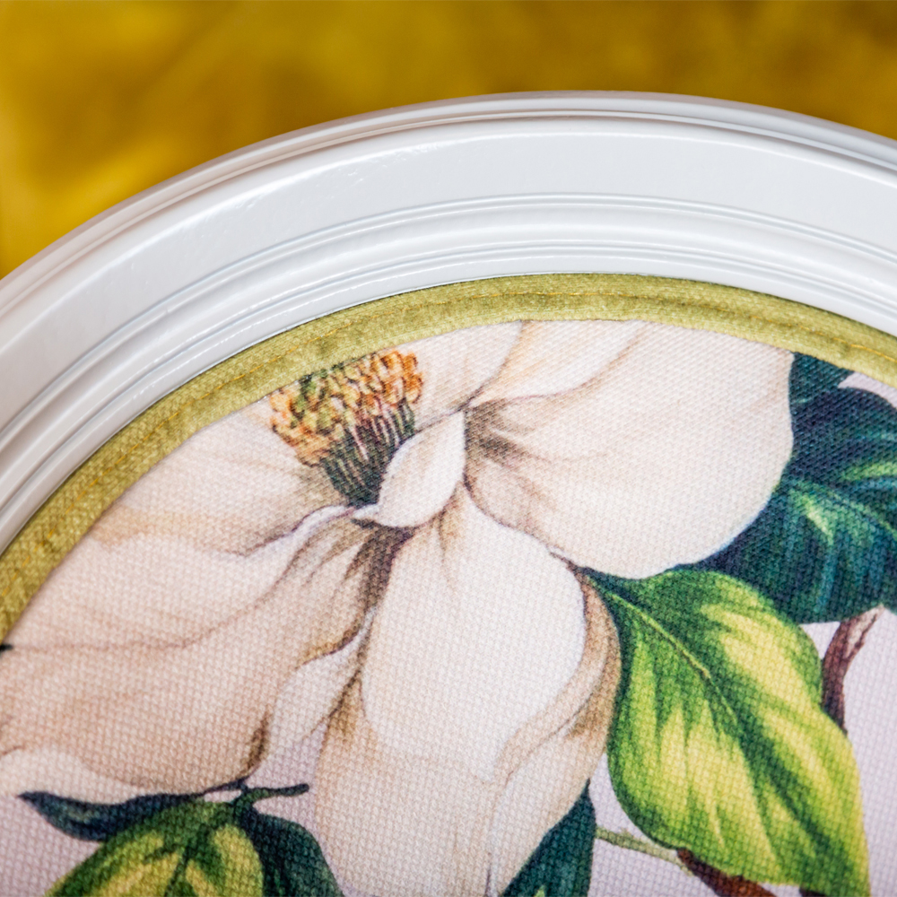 Стул светло-серый из натурального бука с изображением птиц и цветов Blooming Birds