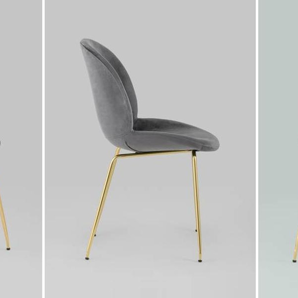Стул Серый Велюр Vendramin Chair