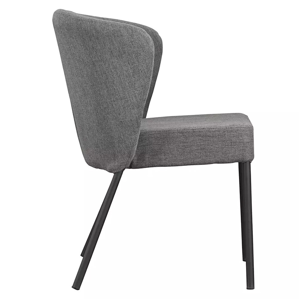 Стул серый с широкой закругленной спинкой Chair Gray Attractive