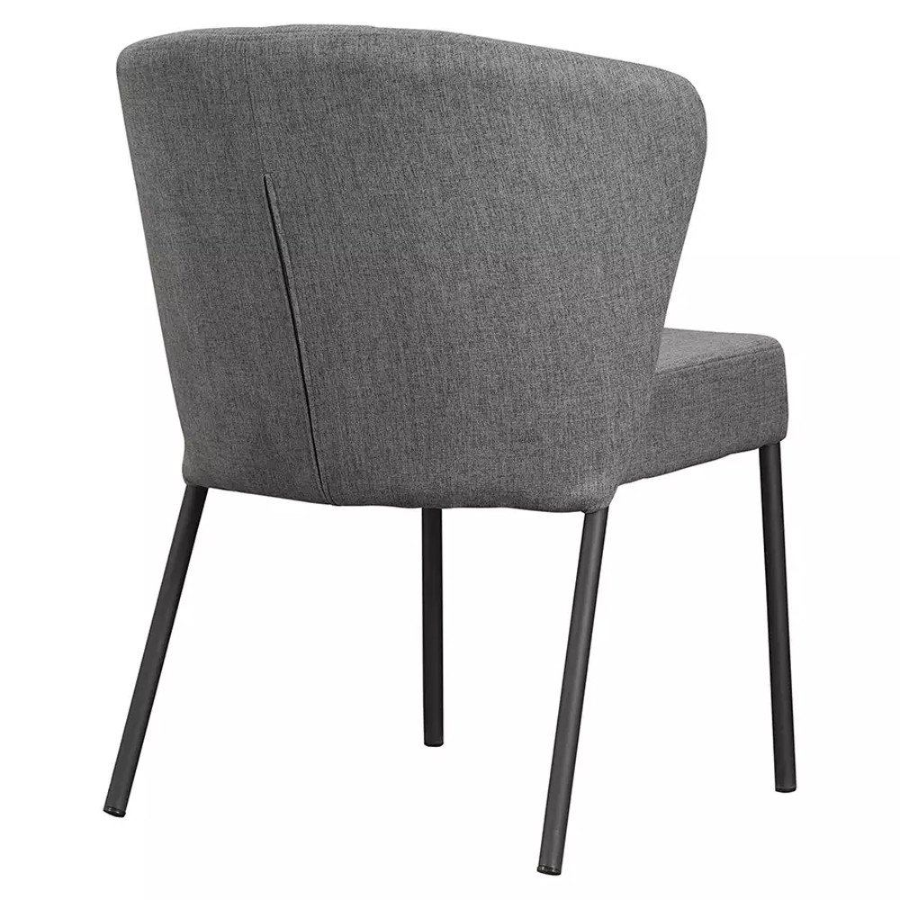 Стул серый с широкой закругленной спинкой Chair Gray Attractive