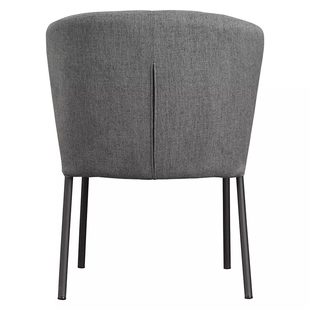 Стул серый с широкой закругленной спинкой Chair Gray Attractive