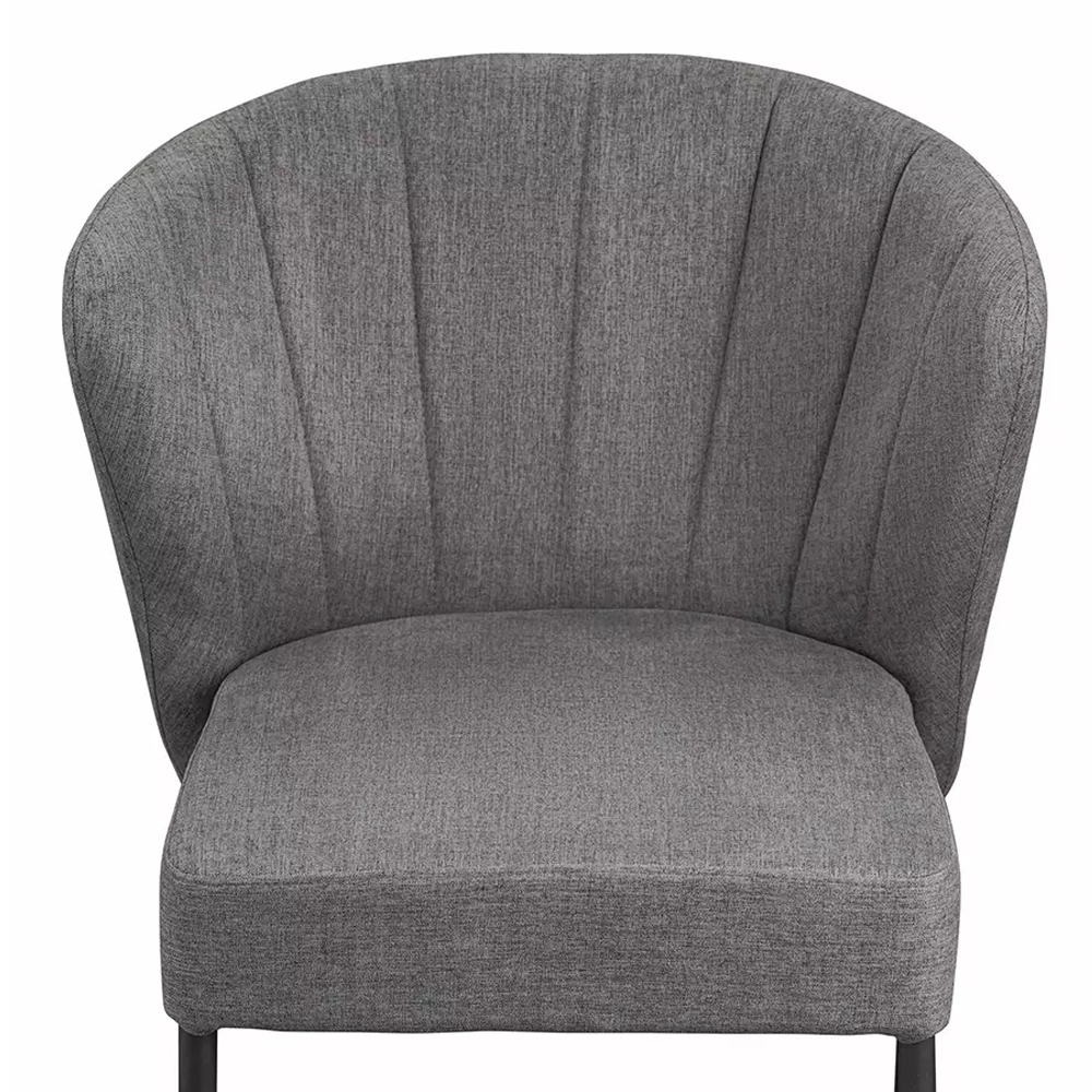 Стул серый с широкой закругленной спинкой Chair Gray Attractive