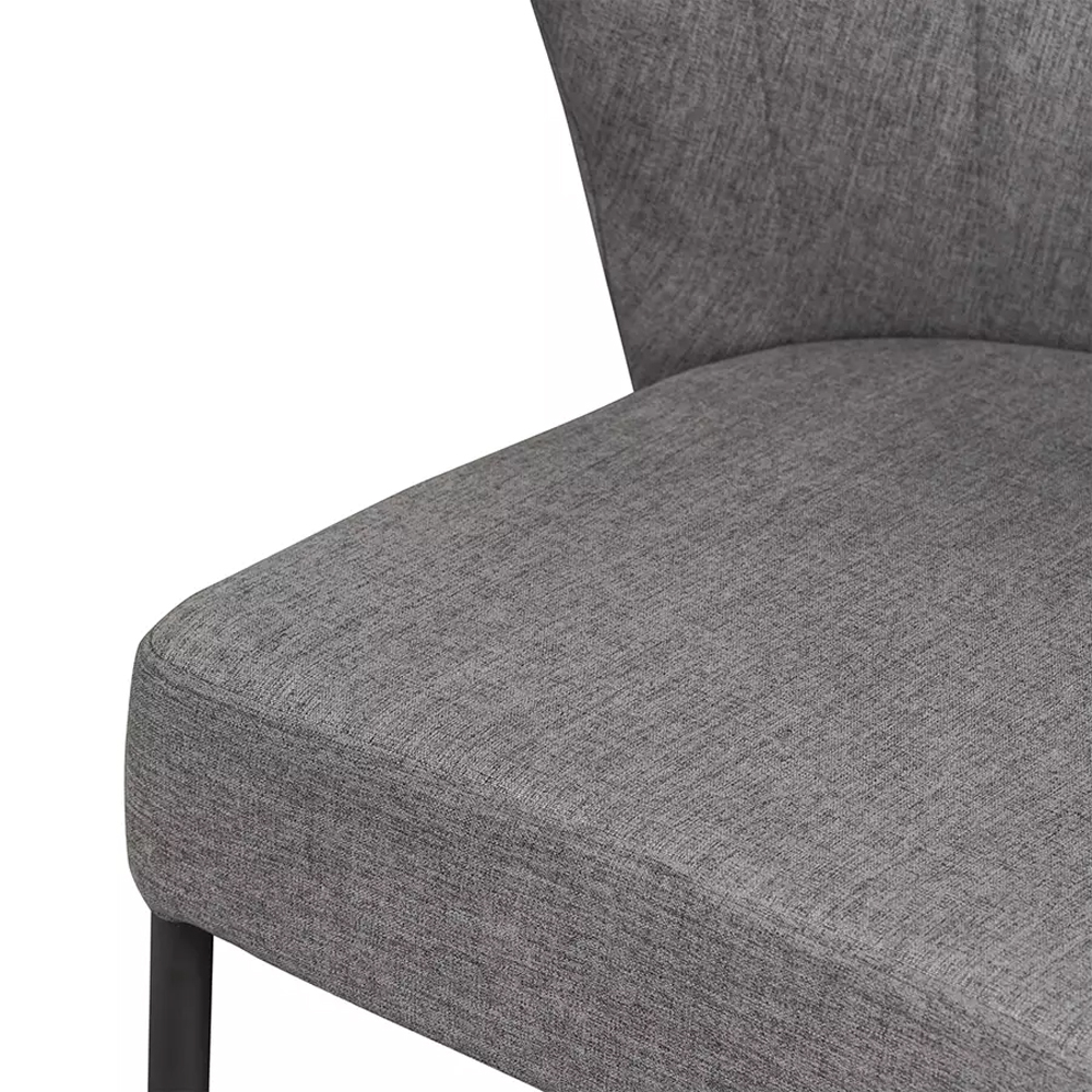 Стул серый с широкой закругленной спинкой Chair Gray Attractive