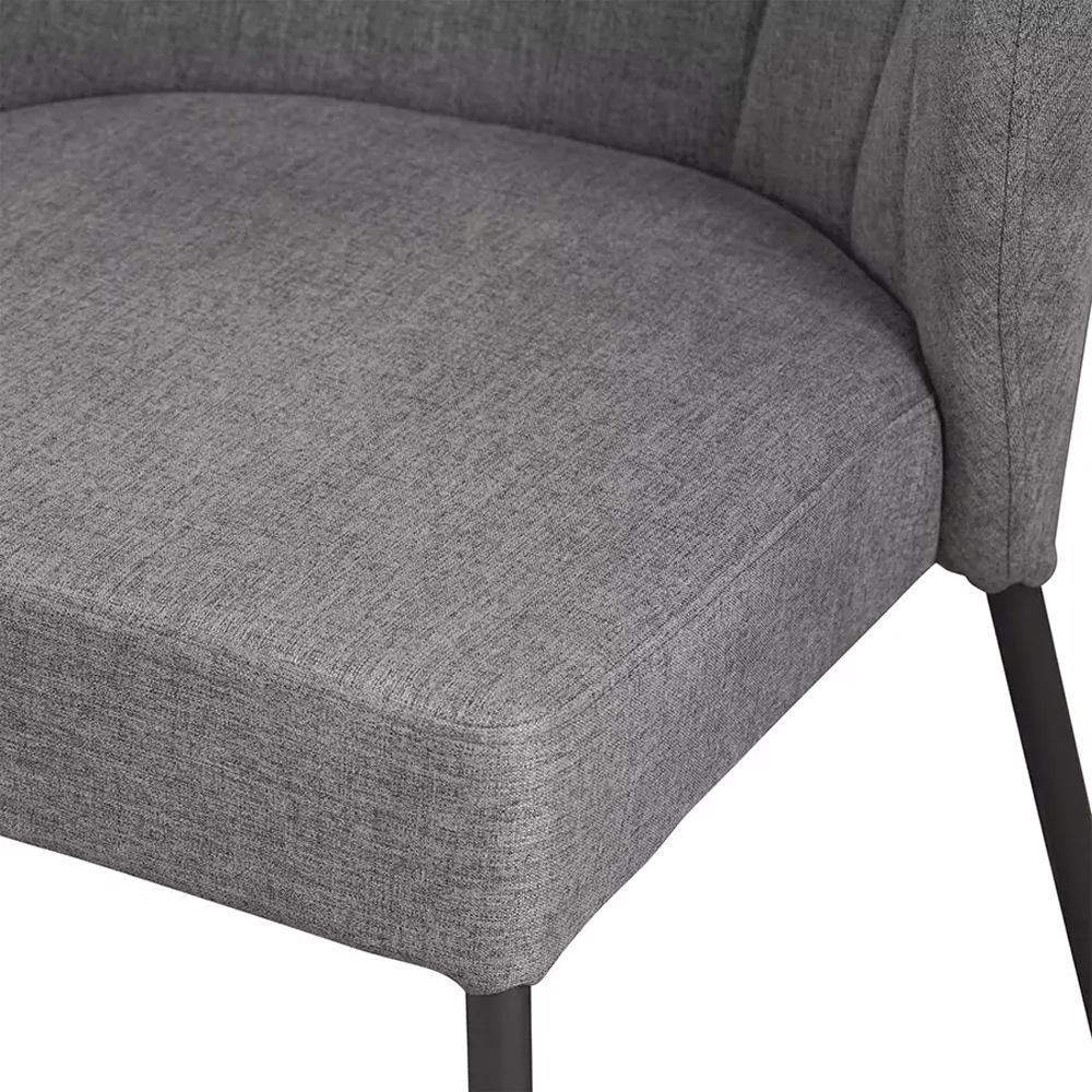 Стул серый с широкой закругленной спинкой Chair Gray Attractive