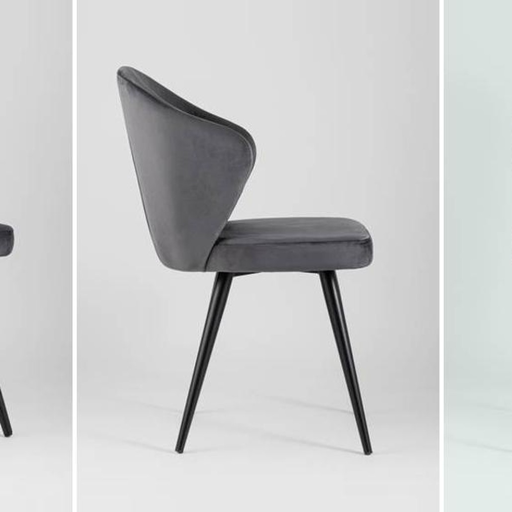 Стул Темно-Серый Бархат Volante Chair