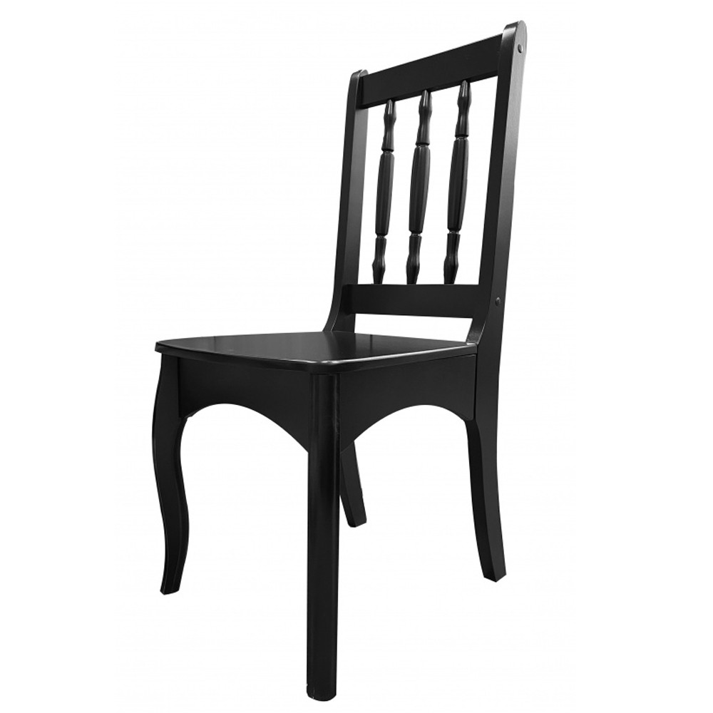 Стул черный из массива березы без подлокотников Vintage