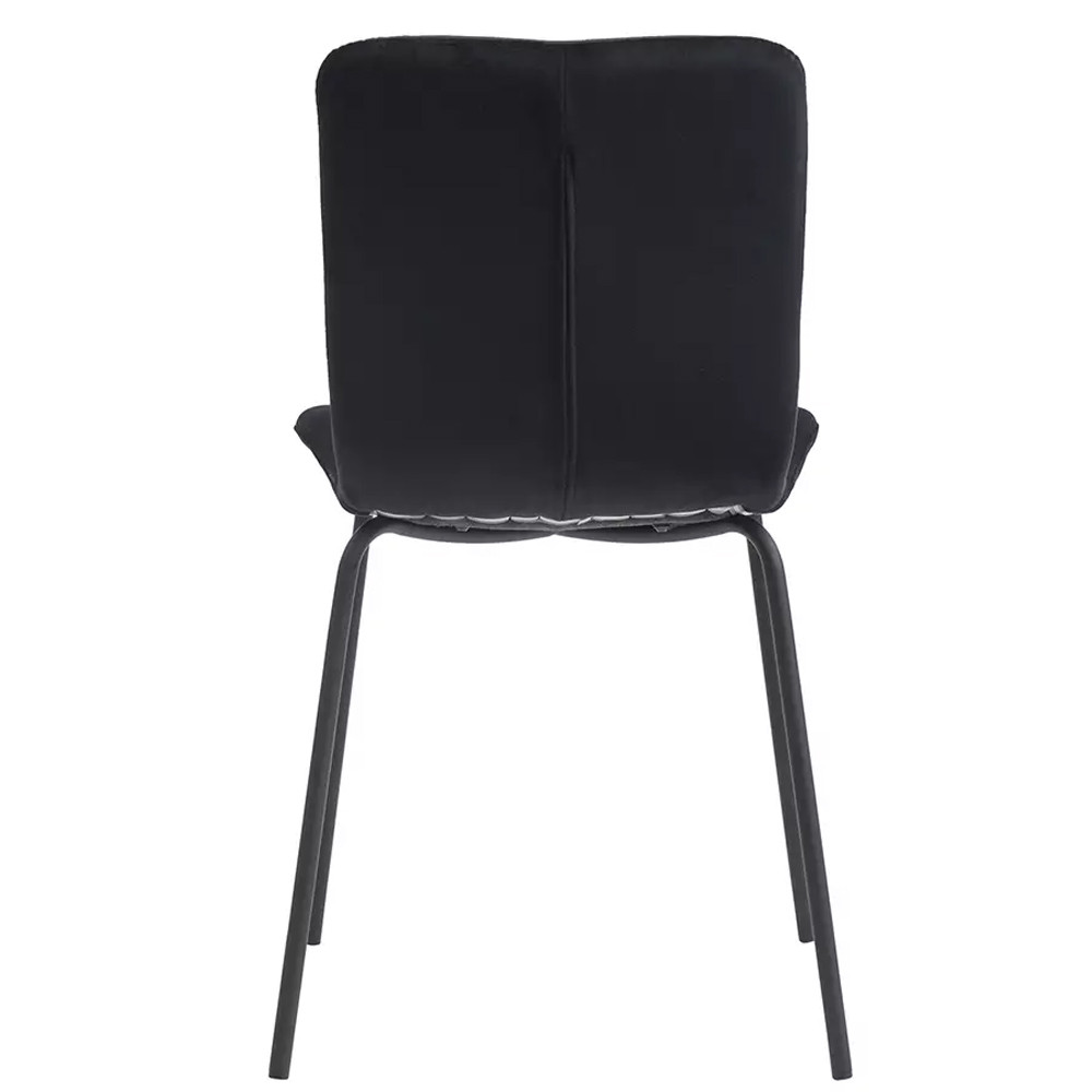 Стул черный с обивкой из велюра Black Archie Chair