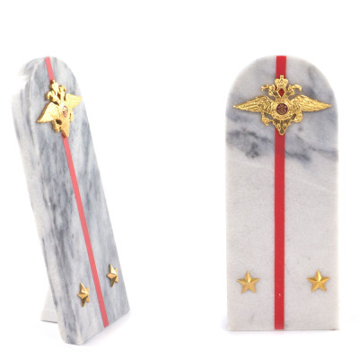 Сувенир Погон МВД из натурального камня мрамор Souvenir Epaulets