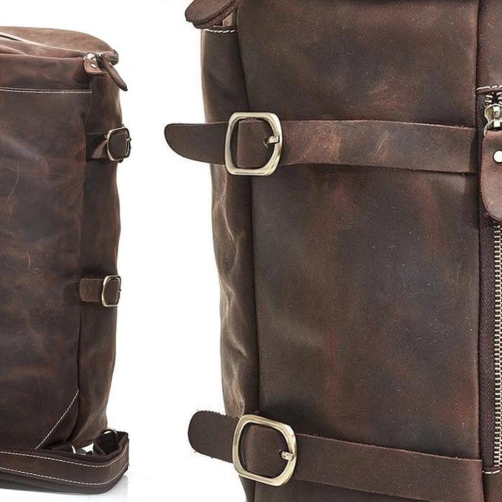 Сумка-рюкзак из коричневой винтажной кожи HERITAGE BROWN LEATHER RUCKSACK