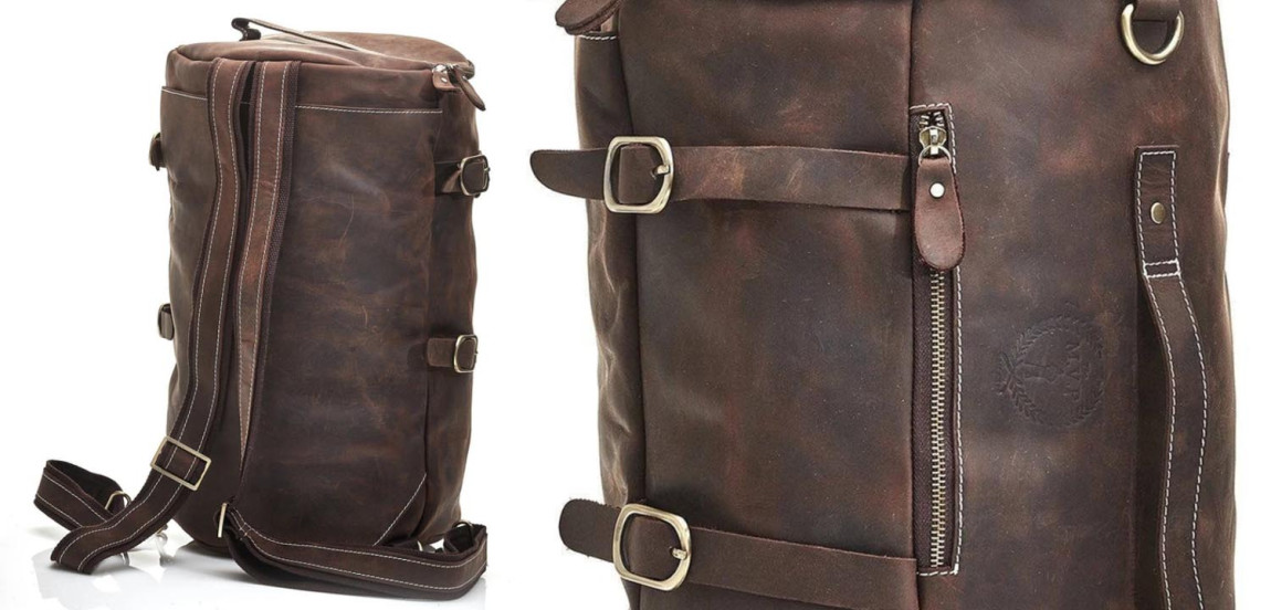 Сумка-рюкзак из коричневой винтажной кожи HERITAGE BROWN LEATHER RUCKSACK