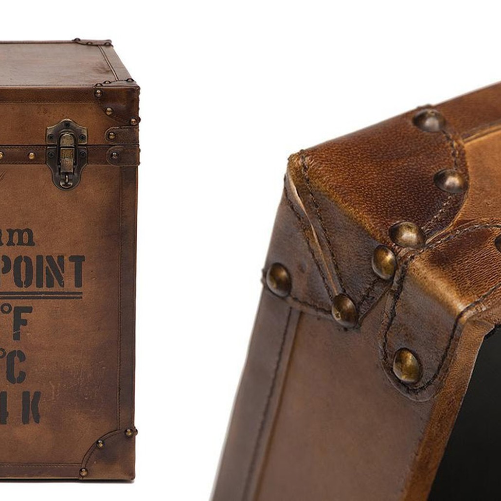 Сундук Vintage buffalo leather chest