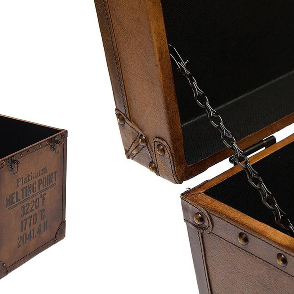 Сундук Vintage buffalo leather chest