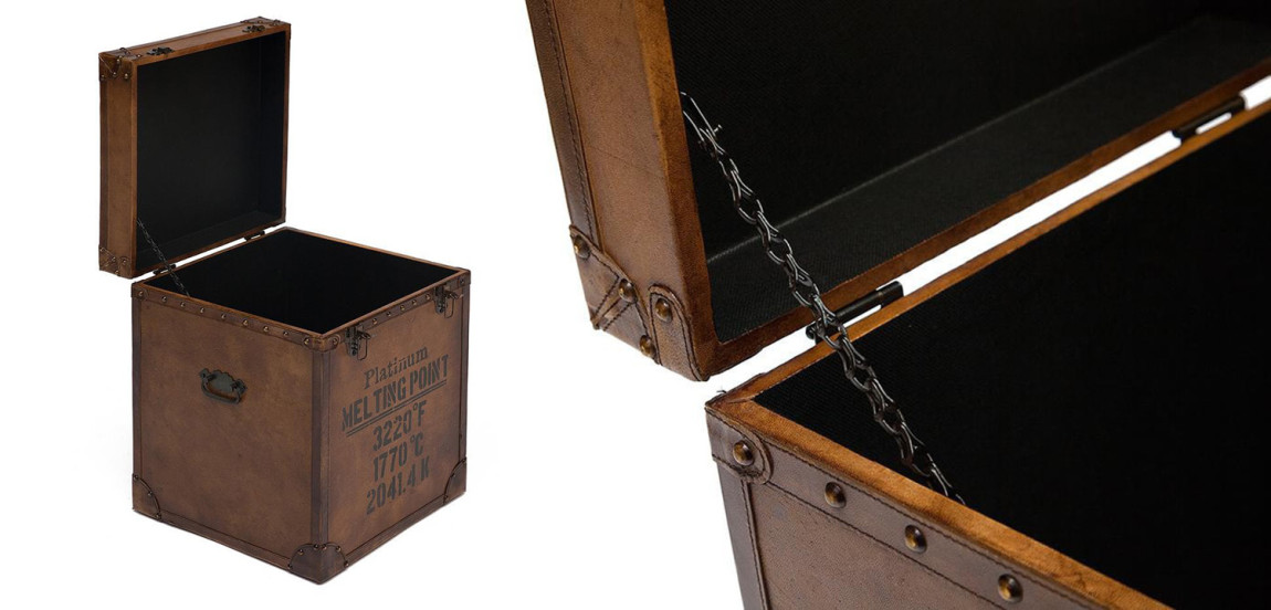 Сундук Vintage buffalo leather chest