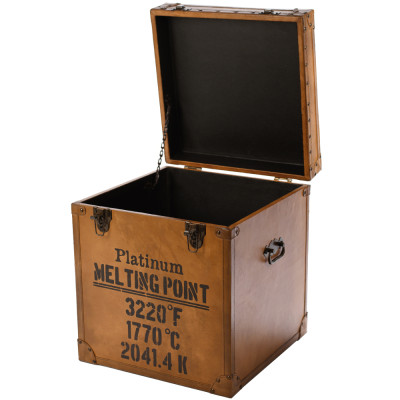 Сундук кожаный в винтажном стиле Brown Leather Chest
